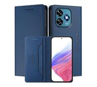 MOJIA Coque pour Oukitel C51, Résistante aux Chutes et aux Rayures, [Fermeture Magnétique] Cuir PU de Haute Qualité Étui Portefeuille Folio. Dark Blue