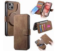 MOJIA Coque pour Samsung Galaxy A37 5G, Étui Portefeuille en Cuir PU Premium, Magnétisme Super Puissant Housse de 2 en 1, Ultra Fin et Léger. Brun