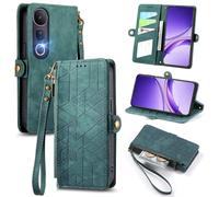 MOJIA Coque pour Vivo V50 Lite 4G / 5G, [Anti-Chute] Étui Rabattable à la Mode avec Porte Cartes et Support, Étui Portefeuille en Cuir Supérieur. Vert