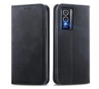 MOJIA Coque pour Vivo Y76 5G / Y76s, Étui Portefeuille Folio en Cuir PU [Fermeture Magnétique], Coque à Intérieure en TPU, Support pour Cartes Housse. Noir