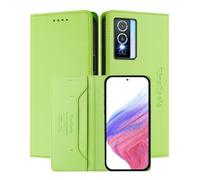 MOJIA Coque pour Vivo Y76 5G / Y76s, Résistante aux Chutes et aux Rayures, [Fermeture Magnétique] Cuir PU de Haute Qualité Étui Portefeuille Folio. Light Green