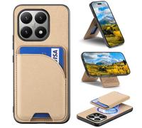 MOJIA Coque pour Xiaomi 15T, Étui avec Porte-Cartes Magnétique Détachable, Design Mince avec Fonction Support. Yellow