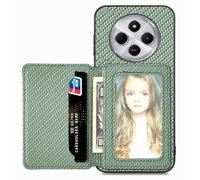 MOJIA Coque pour Xiaomi Redmi 14C 4G / POCO C75, Étui Ultra Mince Tendre TPU, Housse de Téléphone Antichoc Anti-dérapant avec Blocage RFID Sac de Carte. Vert