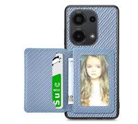 MOJIA Coque pour Xiaomi Redmi Note 13 Pro 4G / Poco M6 Pro 4G, Étui Ultra Mince Tendre TPU, Housse de Téléphone Antichoc Anti-dérapant avec Blocage RFID Sac de Carte. Bleu