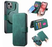 MOJIA Coque pour Xiaomi Redmi Note 15 Pro 4G, Étui Portefeuille en Cuir PU Premium, Magnétisme Super Puissant Housse de 2 en 1, Ultra Fin et Léger. Vert