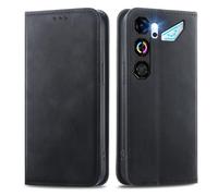 MOJIA Coque pour ZTE Neo 5 GT/Nubia Neo 5 GT, Étui Portefeuille Folio en Cuir PU [Fermeture Magnétique], Coque à Intérieure en TPU, Support pour Cartes Housse. Noir