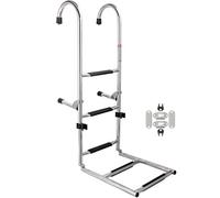Mojiate Échelle de quai pliable en acier inoxydable à 5 marches - Échelle de bateau robuste avec marches antidérapantes pour ponton, quai, piscine et camping-car