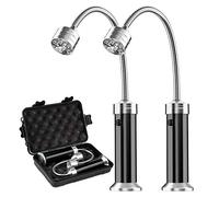 MojiDecor Lampe pour Barbecue Lot de 2 Lumières LED de Gril BBQ avec Base magnétique Rotation à 360 Degrés Flexible Réglable pour Barbecue, Camping, Fête, Extérieur