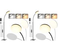 Mojimdo Lampadaire, [3 couleurs & 10 luminosités] Liseuse LED fine sur pied, Lampadaire flexible réglable par variateur pour chambre d'enfant, bureau, salon, coin lampe de chevet (Lot de 2)