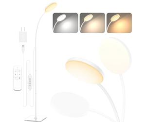 Mojimdo Lampadaire avec télécommande [3 couleurs & 10 luminosités] Lampes de lecture LED fines sur pied, Lampadaire flexible réglable par variateur pour chambre d'enfant, bureau, salon