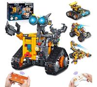 MOJINO Robots Jouet pour garçon de 6, 7, 8, 9, 10, 11, 12 ans et plus, ensemble de construction technique RC 4 en 1, cadeaux pour garçons âgés de 6 à 12 ans et plus, application et télécommande jouets