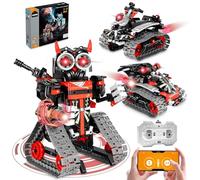 MOJINO Technic Robot Technique Enfant Jouet de Construction Telecommande 3 en 1 Technik RC Garçons Filles Cadeaux Agés de 6 7 8 9 10 11 12 13 14 15 16 Ans, Rouge