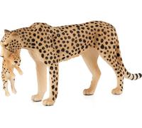 Femelle guépard avec son petit, Animal Planet, 14 cm x 3 cm x 6 cm