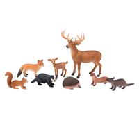 MOJO Britse wildlife speelset met 8 figuren hert, vos, das, egel, eekhoorn, Otte