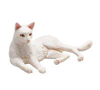 MOJO Chat couché Blanc - 6 cm - 387368
