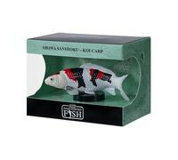 MOJO | Figurine de poisson Asagi Carpe Koi peinte à la main, modèle décoratif bleu et rouge, collection série 1, style japonais (Showa Sanshoku)