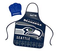 Mojo Licensing Seattle Seahawks Ensemble tablier de chef avec tablier et chapeau de chef en couleur Taille universelle, Couleur de l'équipe., taille unique