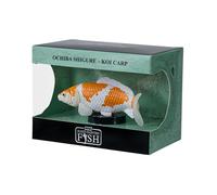 MOJO Ochiba Shigure Koi Carp Figurine de poisson peinte à la main Orange et blanc Modèle décoratif Collection Enthusiast Série 1 Style japonais (Ochiba Shigure Koi Carp)