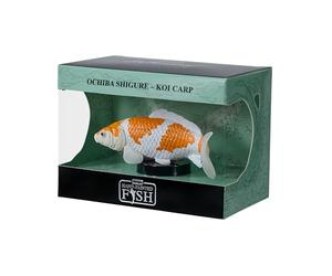 MOJO Ochiba Shigure Koi Carp Figurine de poisson peinte à la main Orange et blanc Modèle décoratif Collection Enthusiast Série 1 Style japonais (Ochiba Shigure Koi Carp)