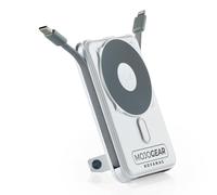 MOJOGEAR NovaMag Batterie externe tout-en-1 10 000 mAh - Charge sans fil Qi2 super rapide - Avec câble USB-C et Lightning - Compatible avec iPhone et Samsung - Batterie externe Mag Safe - Affichage