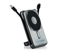 MOJOGEAR NovaMag Batterie externe tout-en-1 10 000 mAh - Charge sans fil Qi2 super rapide - Câble USB-C et Lightning intégré - Compatible avec iPhone et Samsung - Batterie externe Mag Safe - Écran LED