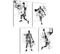 mojoliving Poster de basket-ball - Cadeaux de basket-ball - Décoration d'anniversaire - Basketball - Décoration de chambre - Poster de sport - Images pour le mur - Image de basketball (basket-ball