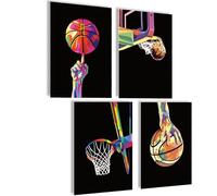 mojoliving Poster de basket-ball - Cadeaux de basket-ball - Décoration d'anniversaire - Décoration de basket-ball - Poster de sport - Images pour le mur - Image de basket-ball (poster de basket-ball)