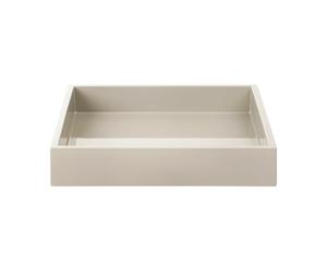 Mojoo Plateau de décoration laqué Lux 19x19x3.5 cm Latte