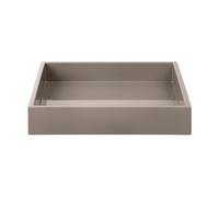 Mojoo Plateau de décoration laqué Lux 19x19x3.5 cm Warm grey