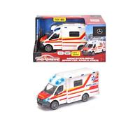 Mojorette 213712001038 Grand Series Ambulance de Jouet Mercedes-Benz, fabriquée en métal et Plastique, 12,5 cm, lumière et Son
