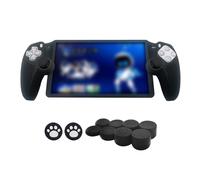 MOJOXR Coque de Protection en Silicone et Capuchons de bâton compatibles avec PlayStation Portal, Coque de Protection antidérapante et 10 Capuchons de Pouce pour Lecteur à Distance PS Portal (Noir)