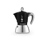 Bialetti - Moka Induction, Cafetière Moka, Convient à Tous Les Types de Plaques de Cuisson, 6 Tasses d'Espresso (280 Ml), Noir