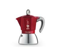 Bialetti - Moka Induction, Cafetière Moka, Convient à Tous Les Types de Plaques de Cuisson, 6 Tasses d'Espresso (270 Ml), Rouge