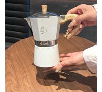 Moka Pot 3/6 Tasses - Machine à Espresso Italienne à Piston pour Gaz, Cafetière Greca Classique avec Soupape de , Infuseur de Café de Style Vintage pour un Mocha Latte Cappuccino Parfait à la Maison,