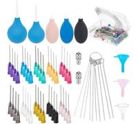 Mokamika Kit applicateurs de précision en céramique de 160 pièces, accessoires d'outils de poterie, 5 pièces bouteille à presser pour glaçage en céramique avec adaptateur