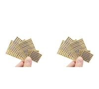 Mokamika Lot de 12 petits autocollants numérotés de l'alphabet de 0,12 - Alliage à paillettes - Doré/argenté (3 mm)