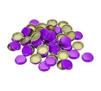 Mokamika Lot de 160 bouchons de bouteille de bière décoratifs en métal de 2,5 cm - Grande quantité - Pendentif aplati pour travaux de bricolage - Violet