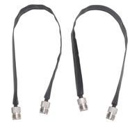 Mokamika Lot de 2 câbles coaxiaux de 40 cm - Passe-porte plat SO239 UHF vers UHF - 50 ohms