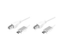 Mokamika Lot de 2 câbles de connexion Midi USB type B vers micro USB, câble adaptateur, câble audio pour piano