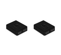 Mokamika Lot de 2 commutateurs KVM USB 2.0 1 x 2/2 x 1 - Répartiteur USB - Contrôleur partagé pour ordinateur portable, ordinateur, imprimante, clavier, souris, B