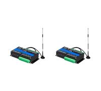 Mokamika Lot de 2 contrôleurs GP4-WLTE Smart 4G Global GSM SMS APP RS485 Contrôle Web 4 CH 4-20 mA Entrées analogiques 10 A Sorties relais Prise européenne