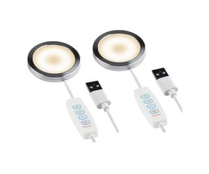 Mokamika Lot de 2 lampes LED à monter soi-même, 3 températures de couleur réglables, lumière claire et économe en énergie, projet d'éclairage individuel