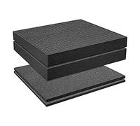 Mokamika Lot de 2 mousses grillagées - 300 x 300 x 50 mm - 2 pièces de 300 x 300 x 10 mm - Pour boîte à outils, mallette d'appareil photo, valise, outils