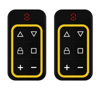 Mokamika Lot de 2 télécommandes multifréquence 8 canaux pour porte de garage, 270-868 MHz, télécommande de copie, détection automatique de fréquence, jaune