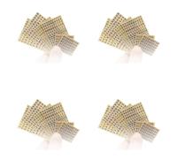 Mokamika Lot de 24 autocollants numérotés de l'alphabet de 0,12 - Alliage à paillettes - Doré/argenté (3 mm)
