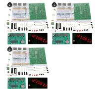 Mokamika Lot de 3 horloges électroniques AT89C2051 6 avec écran LED numérique - Kit de bricolage - Récepteur pour flux