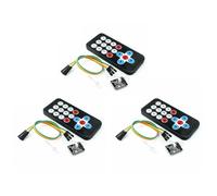 Mokamika Lot de 3 modules de télécommande HX1838 - Kit de télécommande infrarouge - Module multifonction pour robot télécommandé