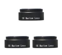 Mokamika Lot de 3 objectifs Barlow 5X pour chaque filetage x 0,6 1,25 télescope oculaire astronomie diagonal tube d'extension diagonal ou adaptateur d'appareil photo