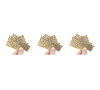 Mokamika Lot de 3 paquets de 6 petits autocollants de numéro de l'alphabet de 0,12, alliage à paillettes, doré/argenté (3 mm)