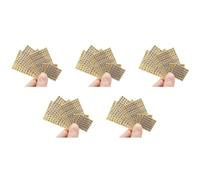 Mokamika Lot de 30 petits autocollants numérotés de l'alphabet de 0,12 - Alliage à paillettes - Doré/argenté (3 mm)